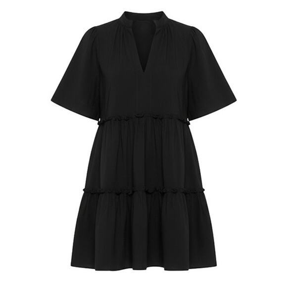 TUCKERNUCK Black Crepe Crawford Dress Size XL NWT Retail $148 Tuckernuck - Picture 6 of 6